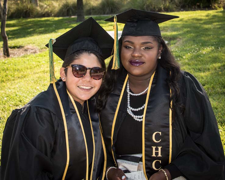 Students enjoying commencement