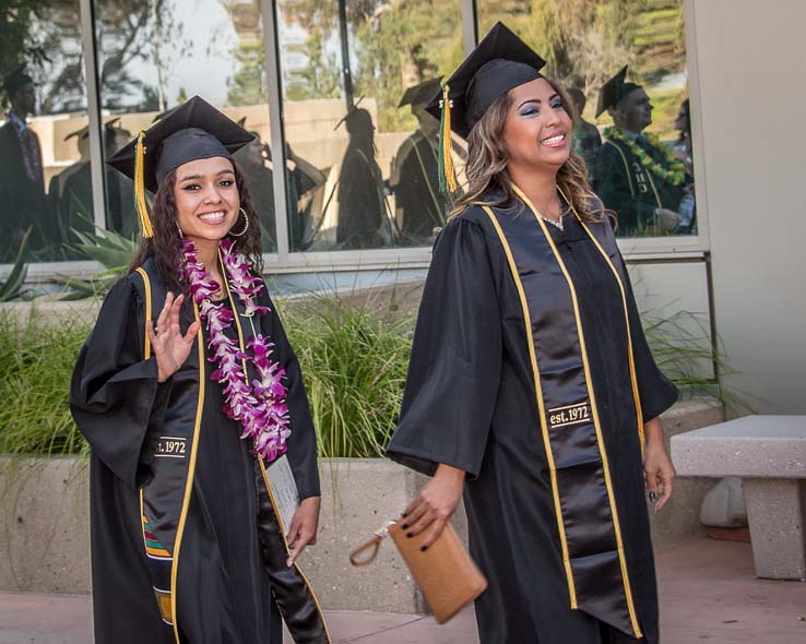 Students enjoying commencement