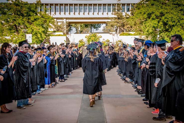 Students enjoying commencement
