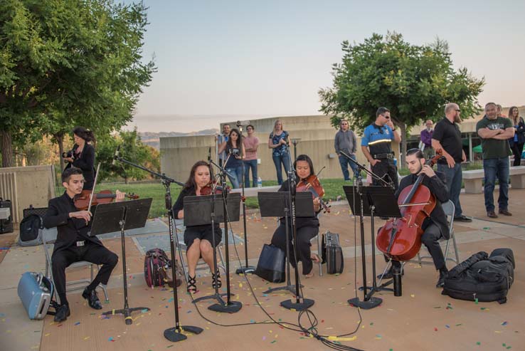 Students enjoying commencement