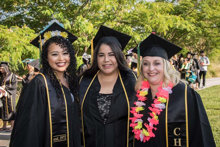 Students enjoying commencement