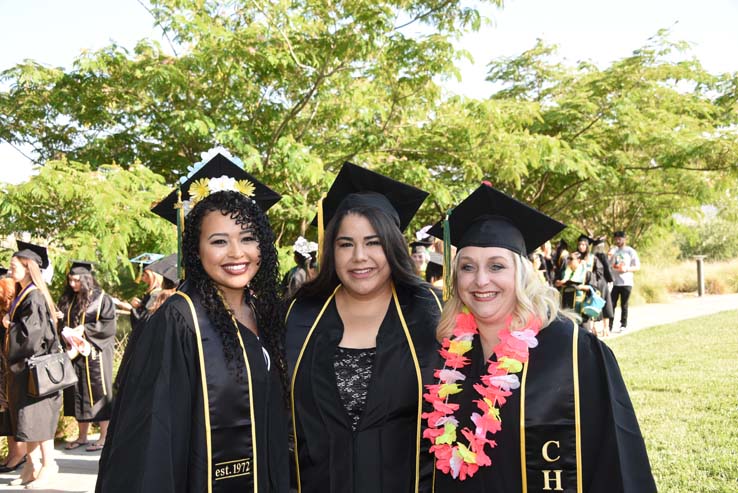 Students enjoying commencement