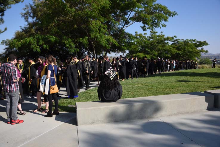 Students enjoying commencement