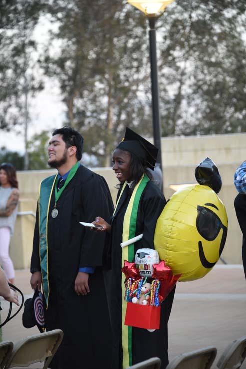 Students enjoying commencement