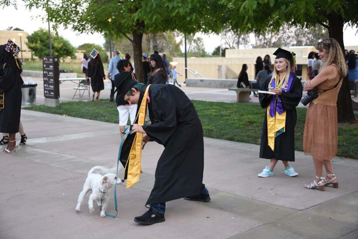 Students enjoying commencement