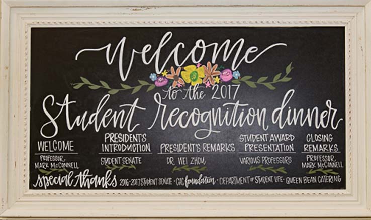 People enjoying the Student Recognition Dinner