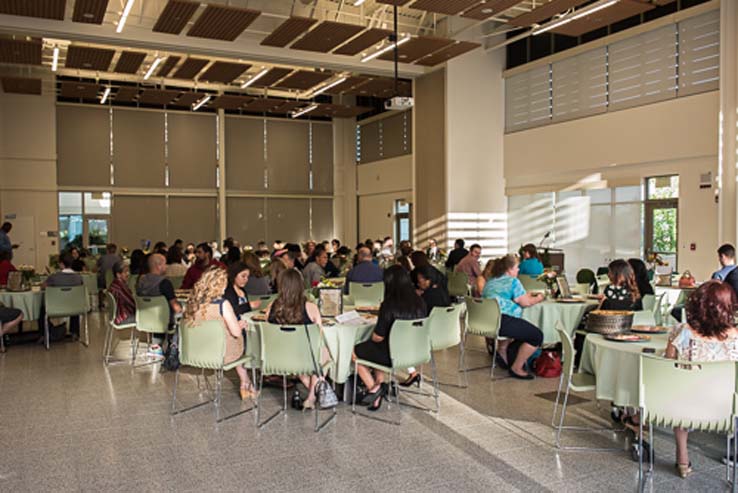 People enjoying the Student Recognition Dinner