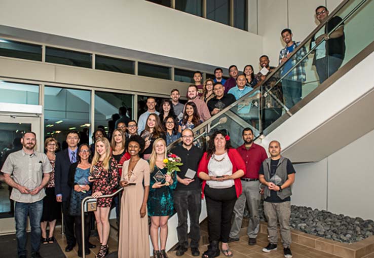 People enjoying the Student Recognition Dinner