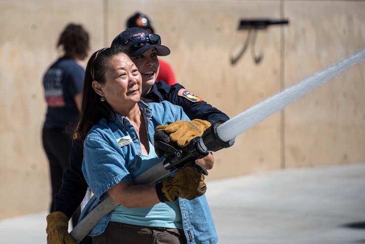 Attendees at Women in the Fire Service event