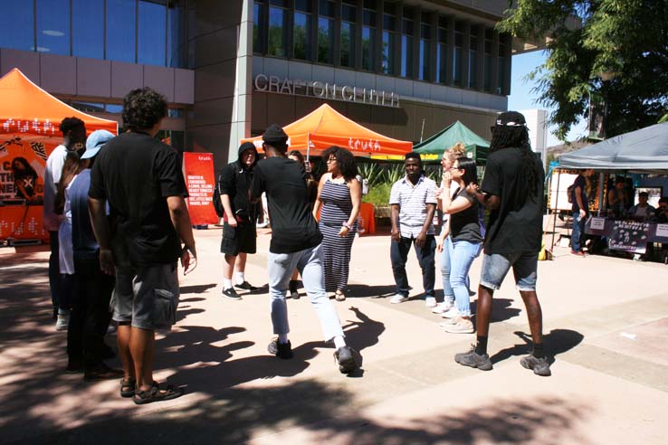 Students enjoying Club Rush.