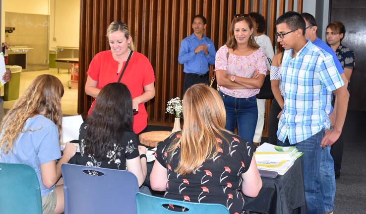 People enjoying the Foundation reception