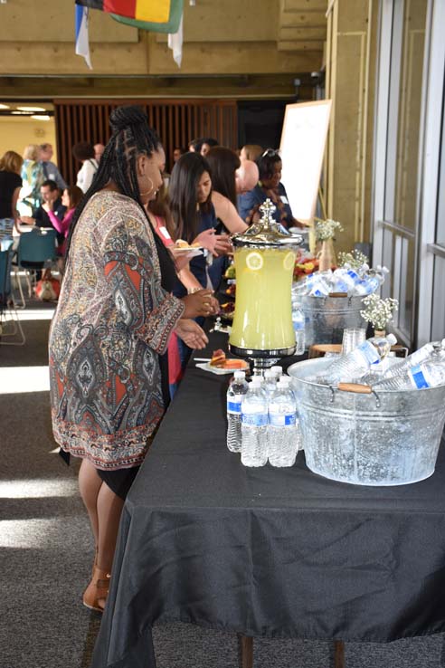 People enjoying the Foundation reception