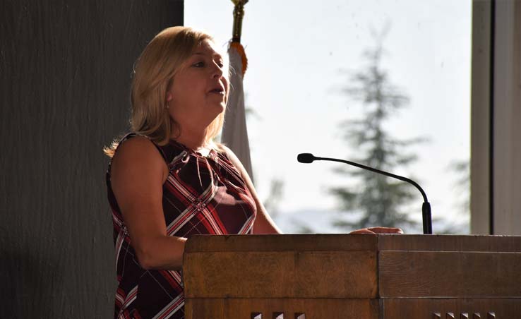 People enjoying the Foundation reception