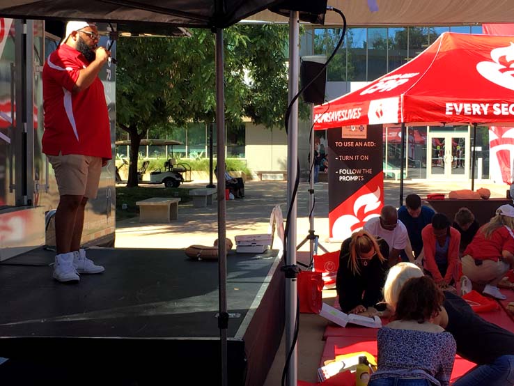 People practicing CPR