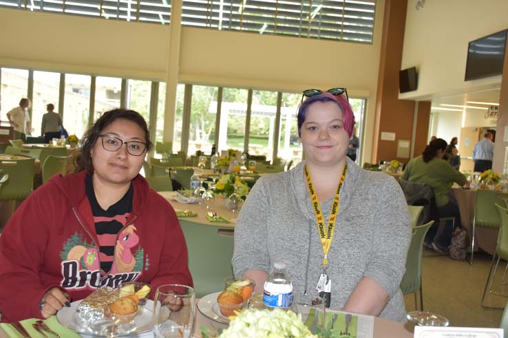 Students enjoying the Grad Breakfast