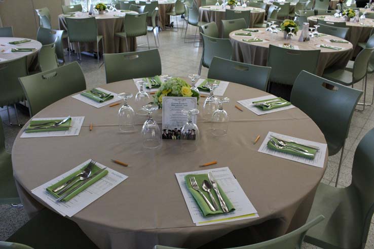 Students enjoying the Grad Breakfast