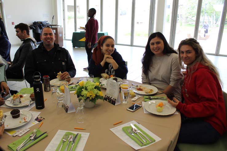 Students enjoying the Grad Breakfast
