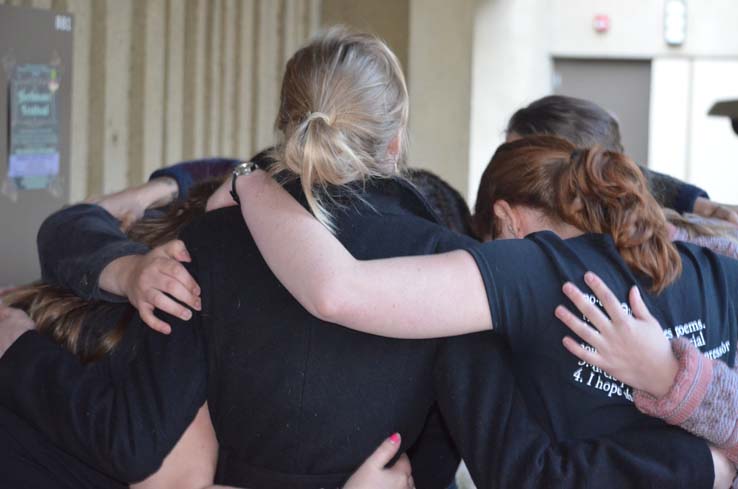 Students enjoying the Poetry Slam