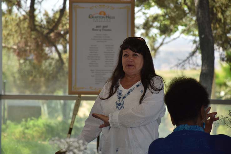 People enjoying the retiree brunch and campus tour