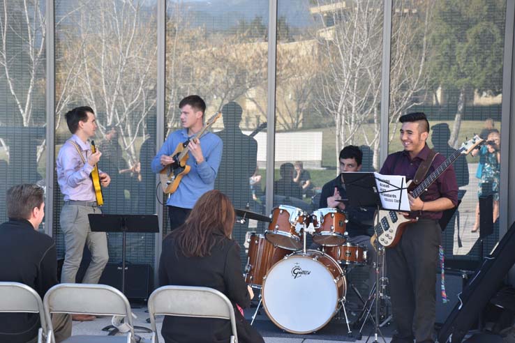 People enjoying the Black History Month Kick-Off