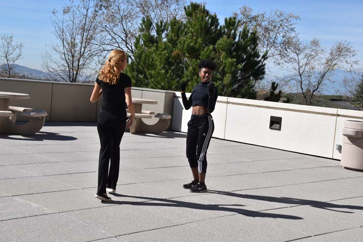 People enjoying the Black History Month Kick-Off