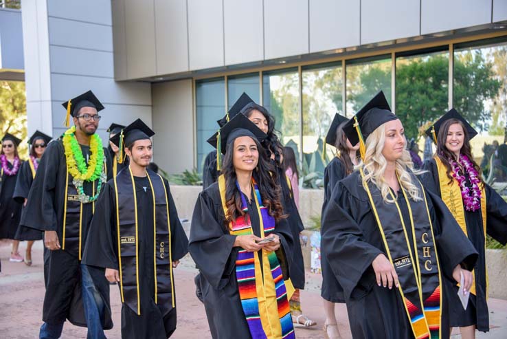 Students enjoying Commencement