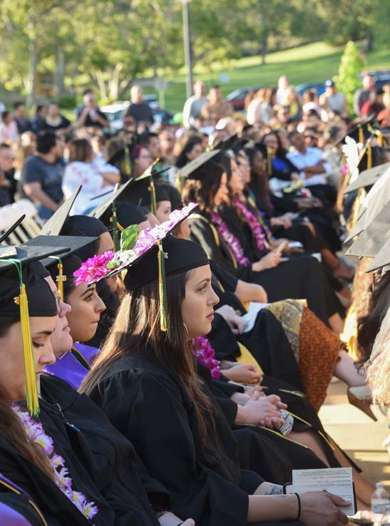 Students enjoying Commencement