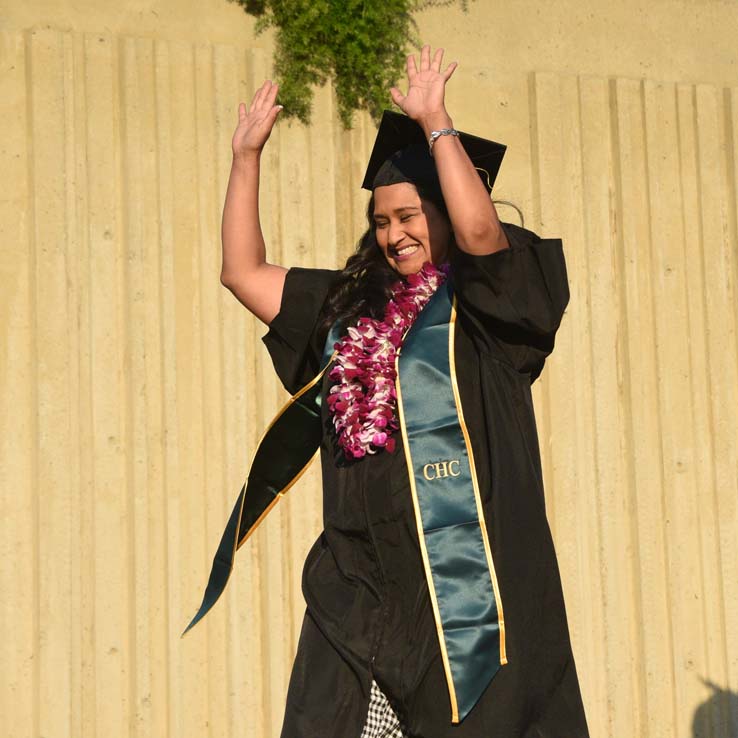 Students enjoying Commencement