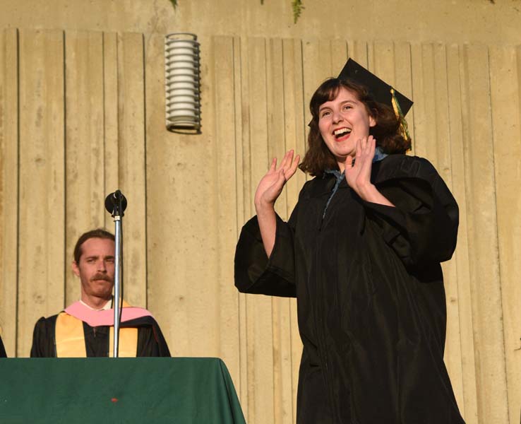 Students enjoying Commencement