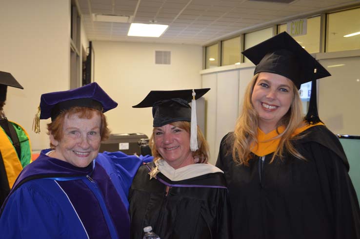 Students enjoying Commencement