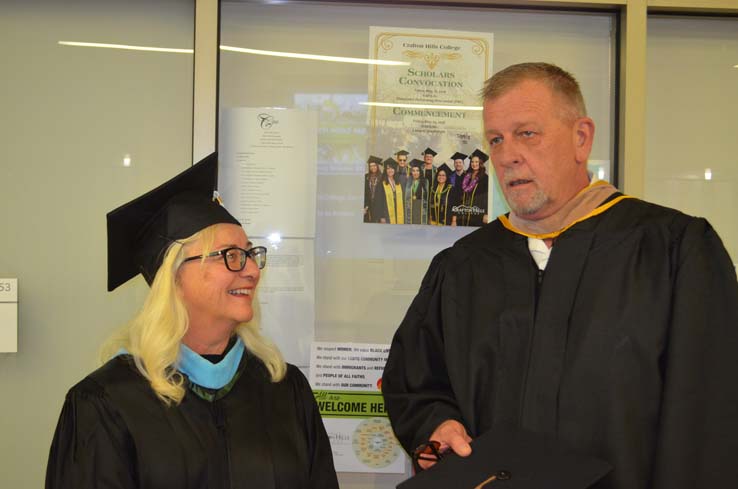 Students enjoying Commencement