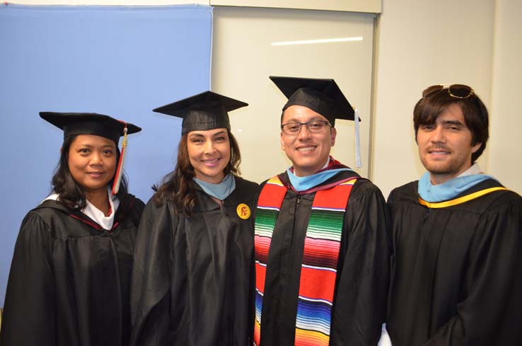 Students enjoying Commencement