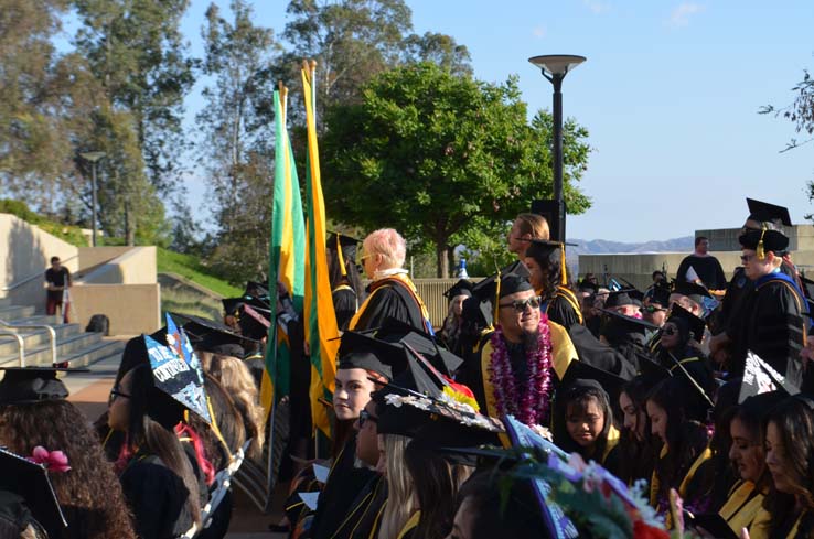Students enjoying Commencement
