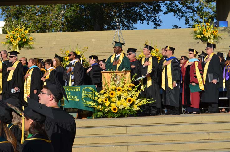 Students enjoying Commencement