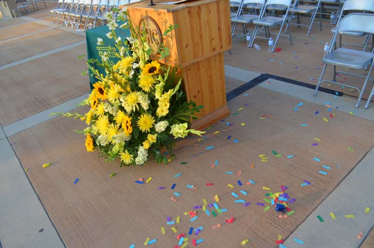 Students enjoying Commencement