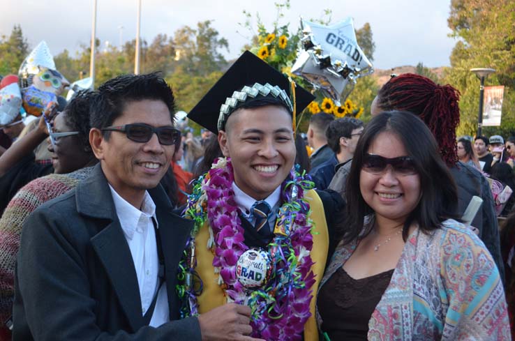 Students enjoying Commencement
