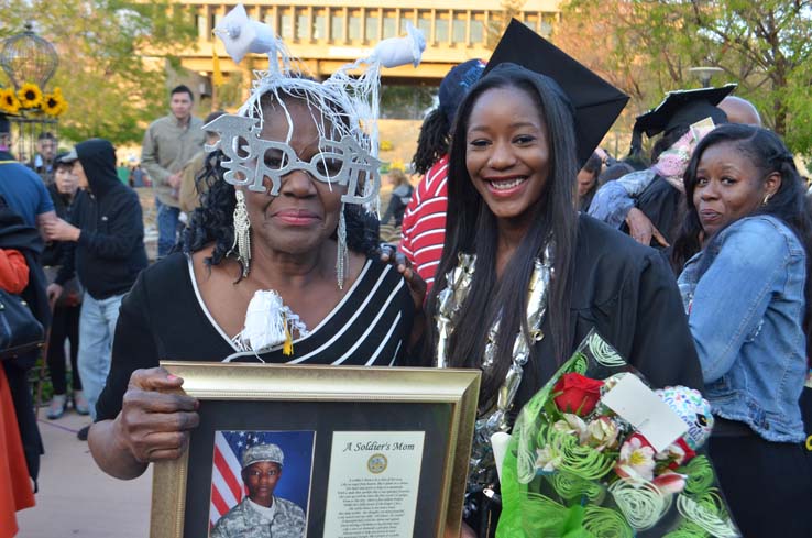 Students enjoying Commencement