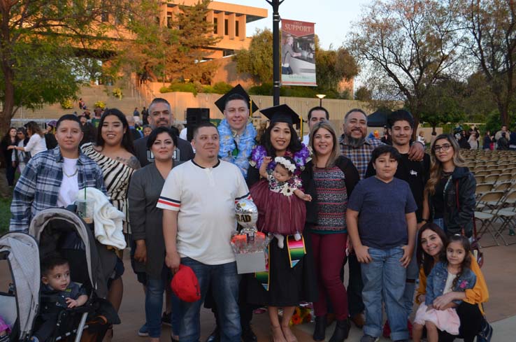 Students enjoying Commencement
