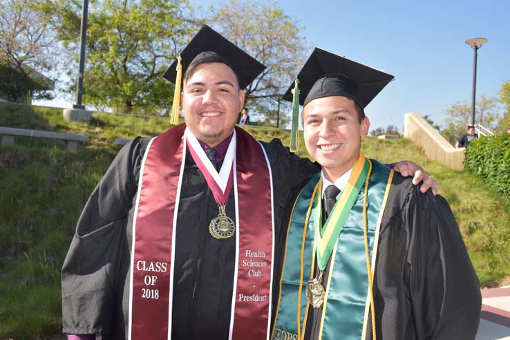 Students enjoying Commencement