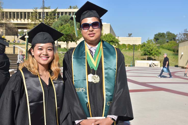 Students enjoying Commencement