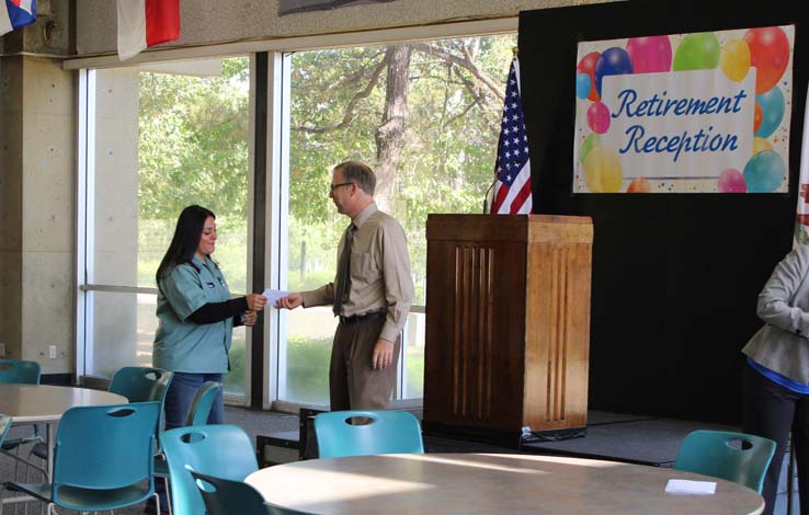 Faculty and staff celebrate the Employee Appreciation & Recognition Reception.