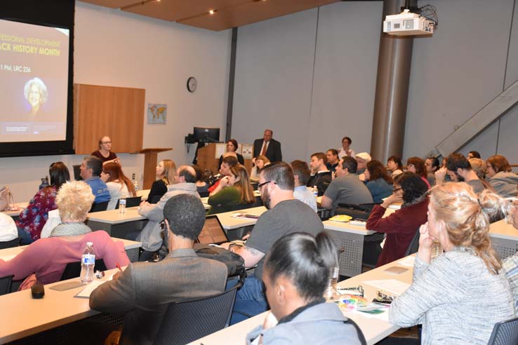 Faculty and staff enjoying Opening Day