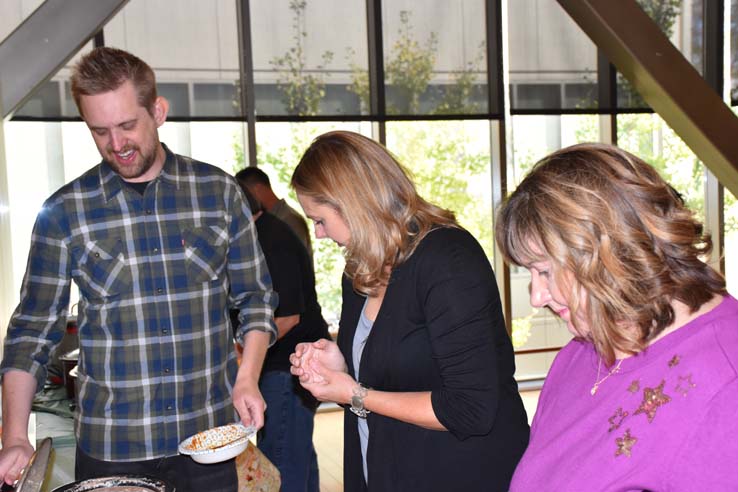 People enjoying the Chili Cook Off