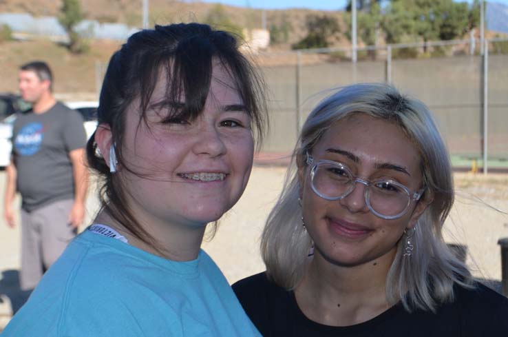 People working in the community garden