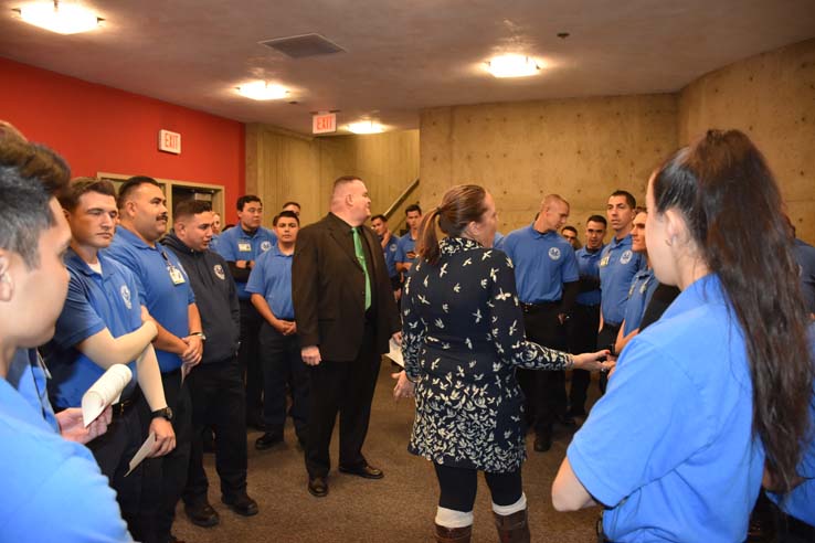 People enjoying the EMT Graduation
