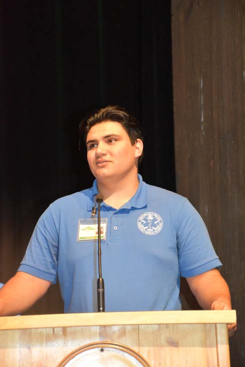 People enjoying the EMT Graduation