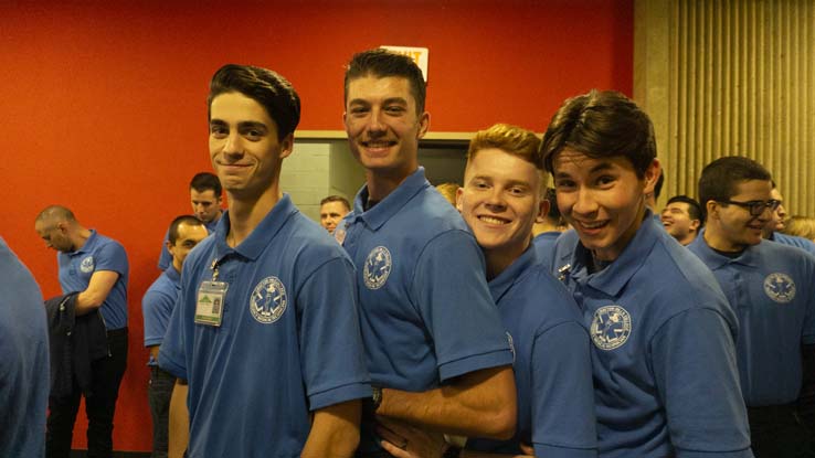 People enjoying the EMT Graduation