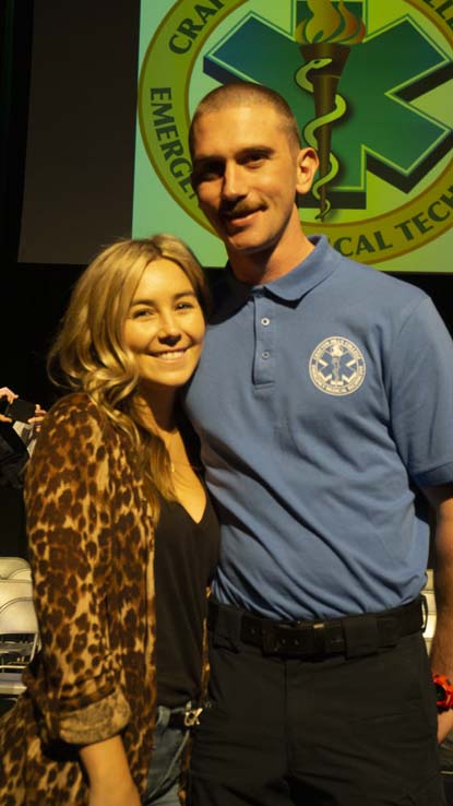 People enjoying the EMT Graduation