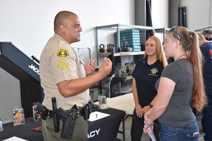 People enjoying the Fire/EMS Job Fair