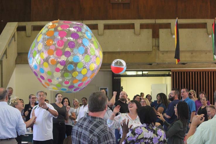 People enjoying In-Service Day